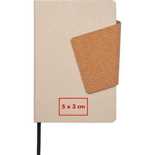 Notebook with a cover made from recycled milk carton and magnetic closure