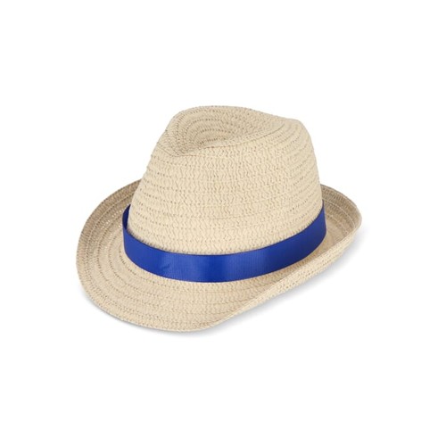 Chapeau de paille végétal avec bande colorée