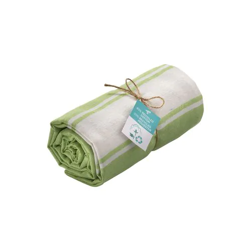 Recycled cotton fringed beach towel