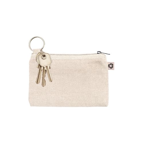 Bustina in cotone riciclato 220 g/m² con anello portachiavi interno estraibile