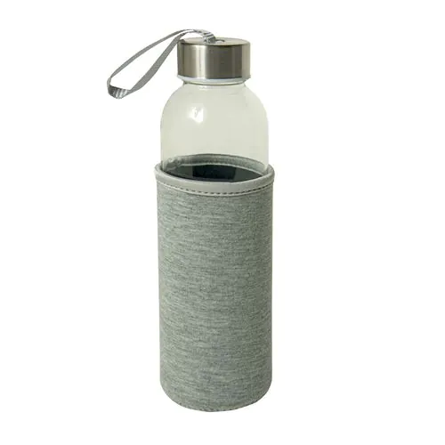 Botella de vidrio con tapa de acero inoxidable, 500 ml Botella de vidrio con tapa de acero inoxidable, 500 ml