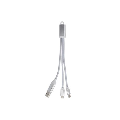 2-in-1 Charging Cable USB-A/C to USB-C & Lightning Aluminium