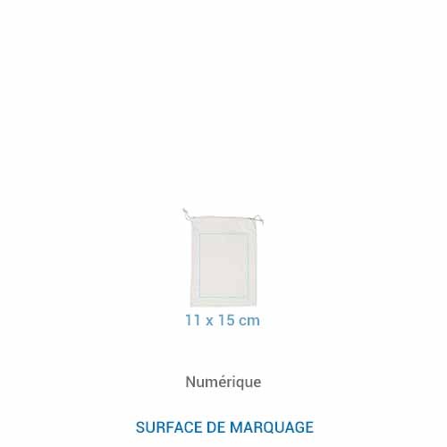 Pochon coton FIDJI S 155 - Blanc