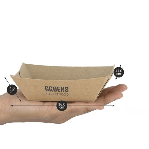 Small Kraft Boat Shaped Food Tray Small Kraft Boat Shaped Food Tray