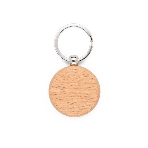 STEWIE ROUND. Round keyring in beech wood STEWIE ROUND. Round keyring in beech wood