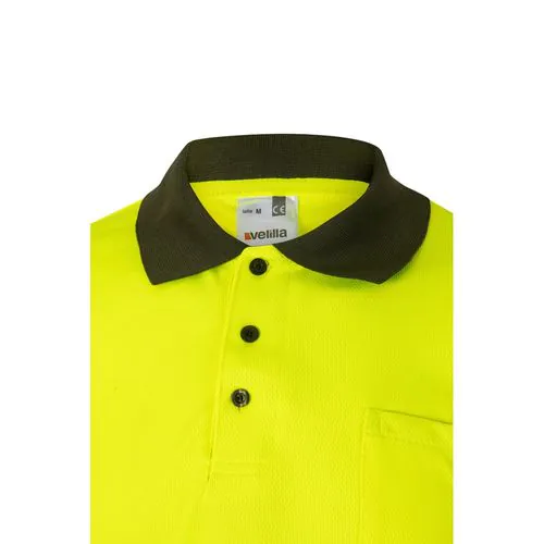 VL CUPID LARGE. Polo bicolore (160g/m²) à manches courtes, en polyester (100%)