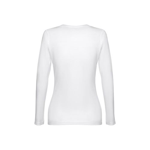 THC BUCHAREST WOMEN WH. T-shirt damski z długim rękawem taliowany