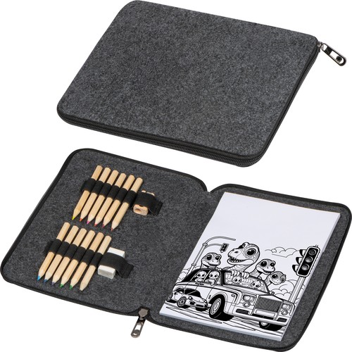 Colouring set in felt case Colouring set in felt case