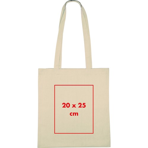 Bolsa de algodón de asas largas - Certificado OEKO-TEX Standard 100 Bolsa de algodón de asas largas - Certificado OEKO-TEX Standard 100