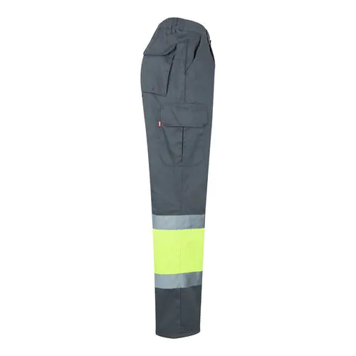 VL ATHENA. Pantaloni in twill bicolore, foderati, con diverse tasche, in cotone (20%) e poliestere (80%)