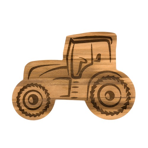 Tabla tractor haya 35x25 cm