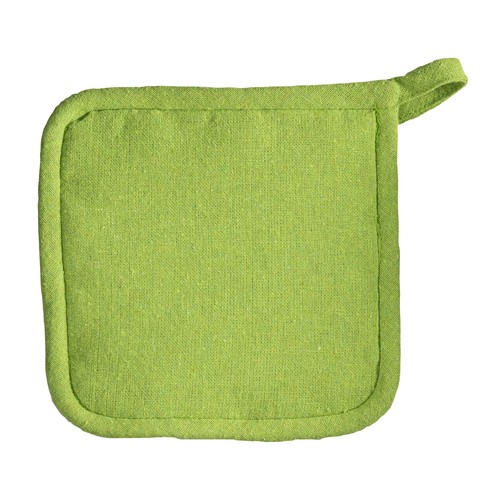 Recycled cotton kitchen pot holder  with hooking loop