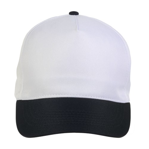 Polyester 5-panel cap with adjustable velcro strap