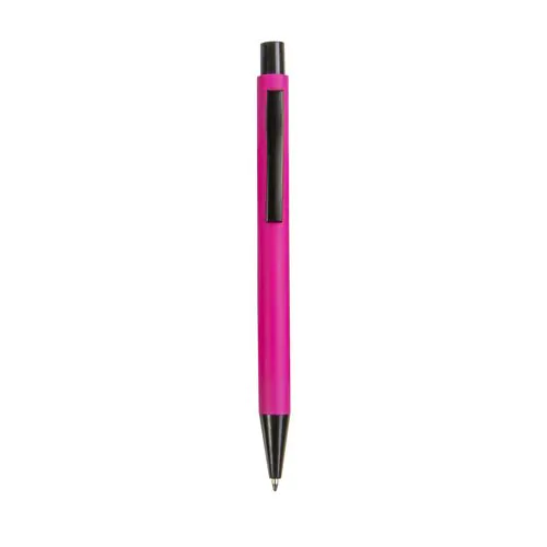 Penna a scatto in plastica con clip in metallo Penna a scatto in plastica con clip in metallo