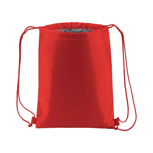 210T polyester insulated backpack with drawstring closure