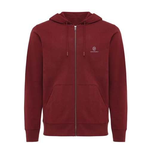 Felpa con cappuccio IQONIQ Abisko in cotone riciclato e zip