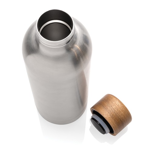 Wood RCS certified recycled stainless steel vacuum bottle Wood RCS certified recycled stainless steel vacuum bottle