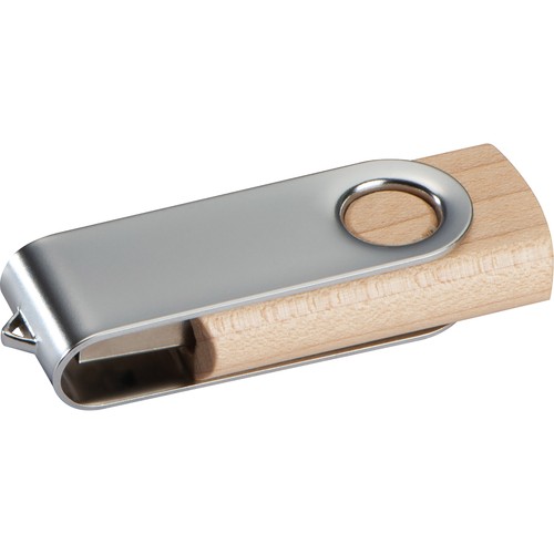 USB-stick twist van hout, licht