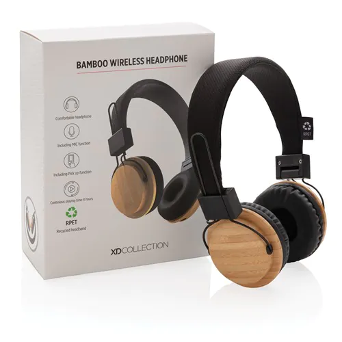 Auriculares inalámbricos bambú