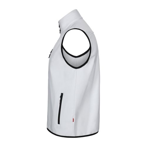 VL VARUNA. Soft shell vest (280g/m²), with polar lining, in polyester (94%) and elastane (6%)
