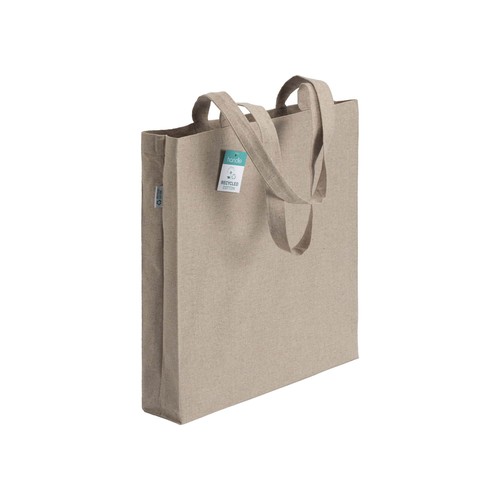 190 g/m2 recycled cotton shopping bag, long handles and gusset 190 g/m2 recycled cotton shopping bag, long handles and gusset