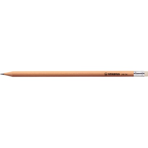 STABILO crayon graphite en bois naturel avec bout gomme STABILO crayon graphite en bois naturel avec bout gomme