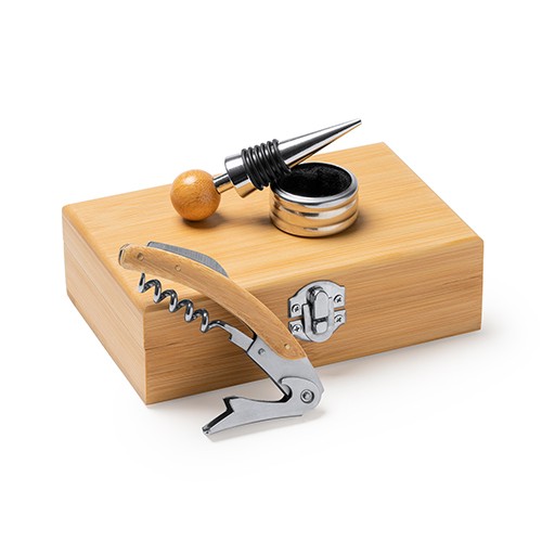 Ensemble de vin avec accessoires en acier inoxydab Barra Ensemble de vin avec accessoires en acier inoxydab Barra