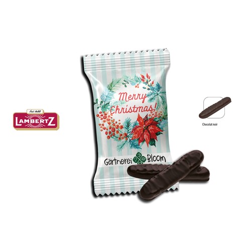 Lambertz Gingerbread Sticks promotional bag, Lambertz Gingerbread Sticks Dark Chocolate