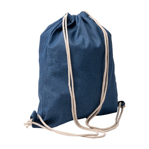 Mochila en denim reciclado con cierre con cordón d Dimas Mochila en denim reciclado con cierre con cordón d Dimas