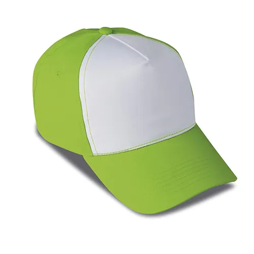 GORRA DE GOLF BICOLOR DE 5 PANELES 100% POLIÉSTER