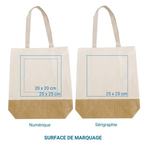Cabas coton jute AGRA 330 L Cabas coton jute AGRA 330 L