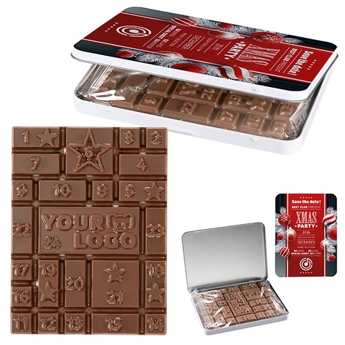Advent Calendar MINI Tin - Personalisable Choco Bar Advent Calendar MINI Tin - Personalisable Choco Bar