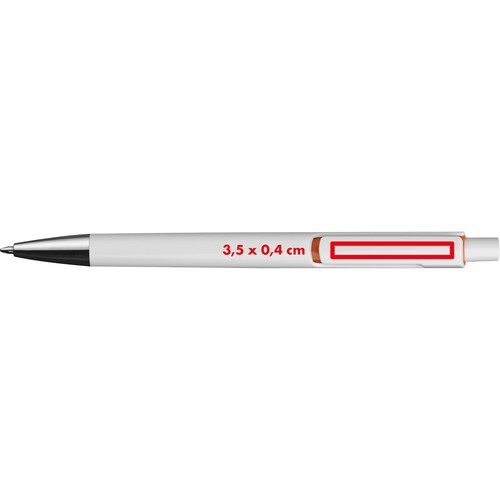 Stylo bille blanc avec applications colorées