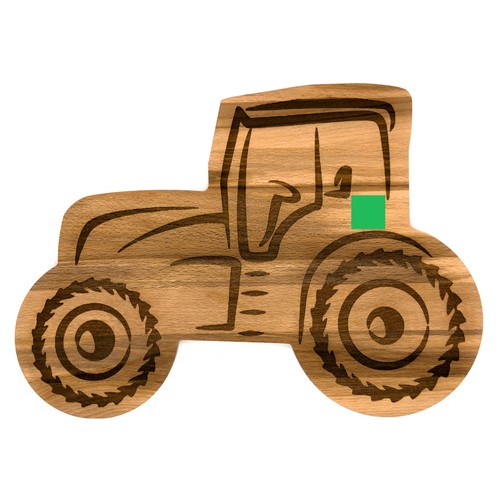 Tabla tractor haya 35x25 cm