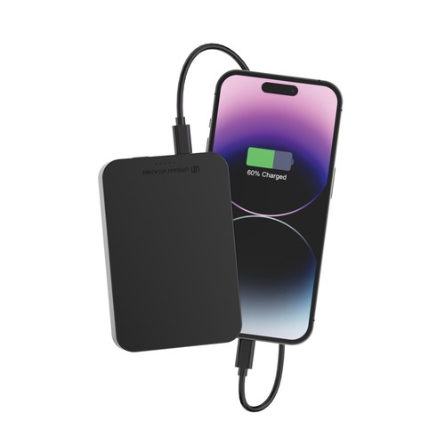 Compton RCS plastique recyclé/aluminium 10 000 mAh powerbank Compton RCS plastique recyclé/aluminium 10 000 mAh powerbank