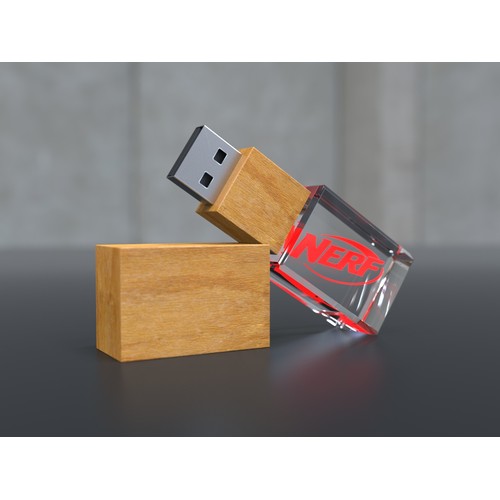 USB CRYSTAL 3D wood, (4GB) USB CRYSTAL 3D wood, (4GB)