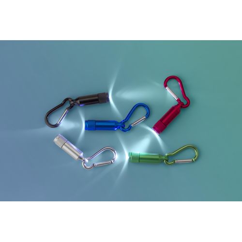 Aluminium mini torch with carabiner Tracy