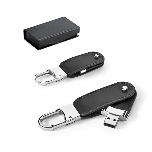 BRAGG 8GB. Memoria USB da 8 GB in PU e con clip a moschettone BRAGG 8GB. Memoria USB da 8 GB in PU e con clip a moschettone
