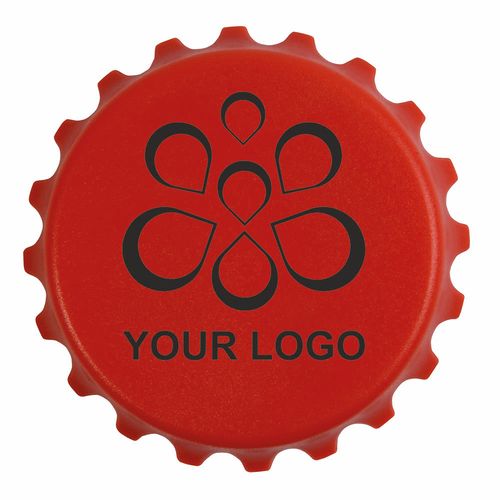 ABS and metal, bottle top-shaped, screw-top and bottle opener with magnets