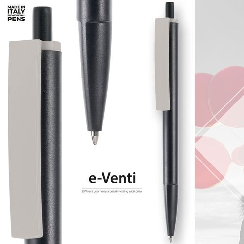 Penna a Sfera a scatto e-Venti Black Penna a Sfera a scatto e-Venti Black