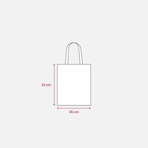 135 g/m2 natural cotton mini shopping bag with coloured short handles