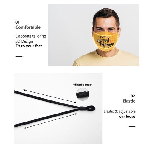 Double Layer 3D Flat-Fold Fabric Face Mask Double Layer 3D Flat-Fold Fabric Face Mask