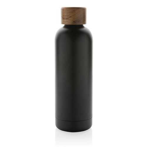 Wood RCS certified recycled stainless steel vacuum bottle Wood RCS certified recycled stainless steel vacuum bottle