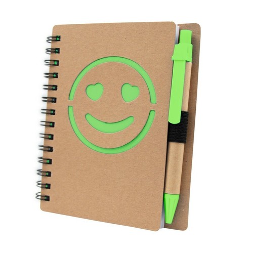 Carnet env. B7 "visage souriant" avec stylo bille | Dylan Carnet env. B7 "visage souriant" avec stylo bille | Dylan