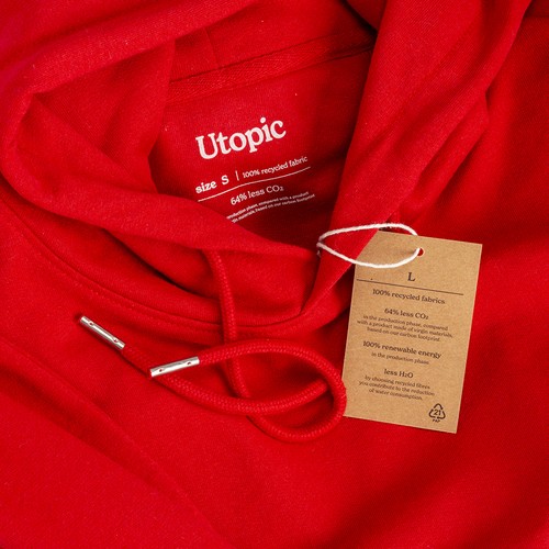 Sweat avec capuche 100% tissu régénéré