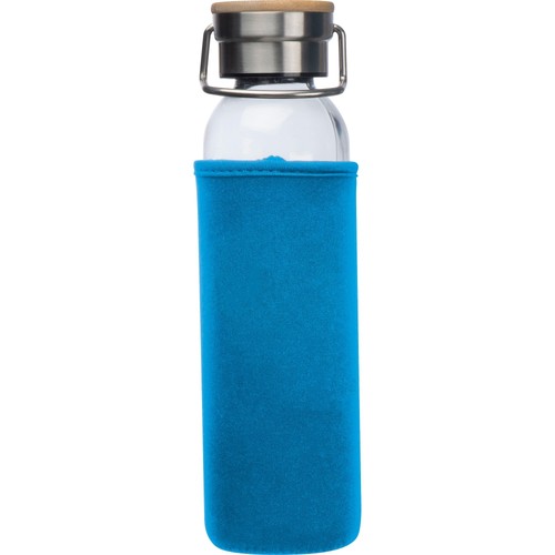 Glass bottle with neoprene sleeve, 600ml Glass bottle with neoprene sleeve, 600ml