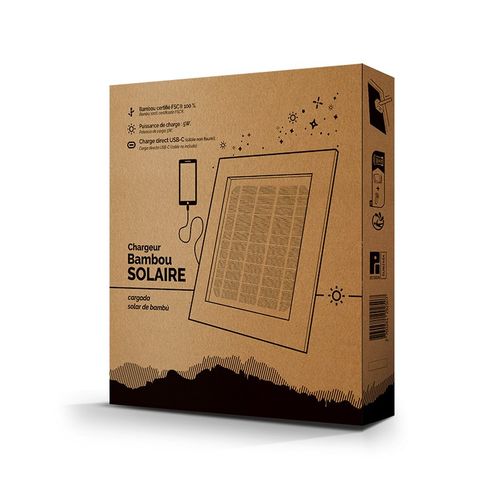 BAMBOO SOLAR FRAME WITH CHARGER BAMBOO SOLAR FRAME WITH CHARGER