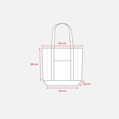 Bolsa con fuelle a la base de algodón natural Bolsa con fuelle a la base de algodón natural