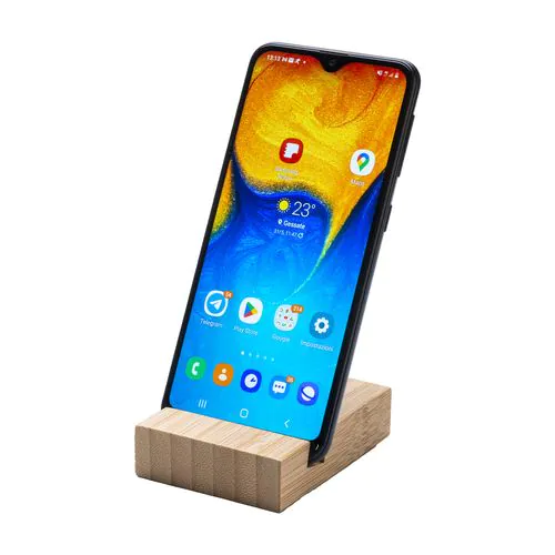 Bamboo mobile phone stand