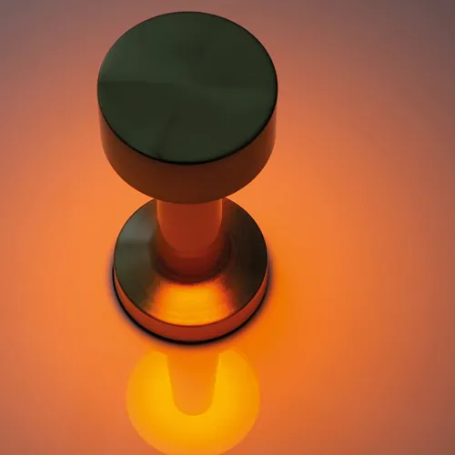 Accu tafellamp van rvs